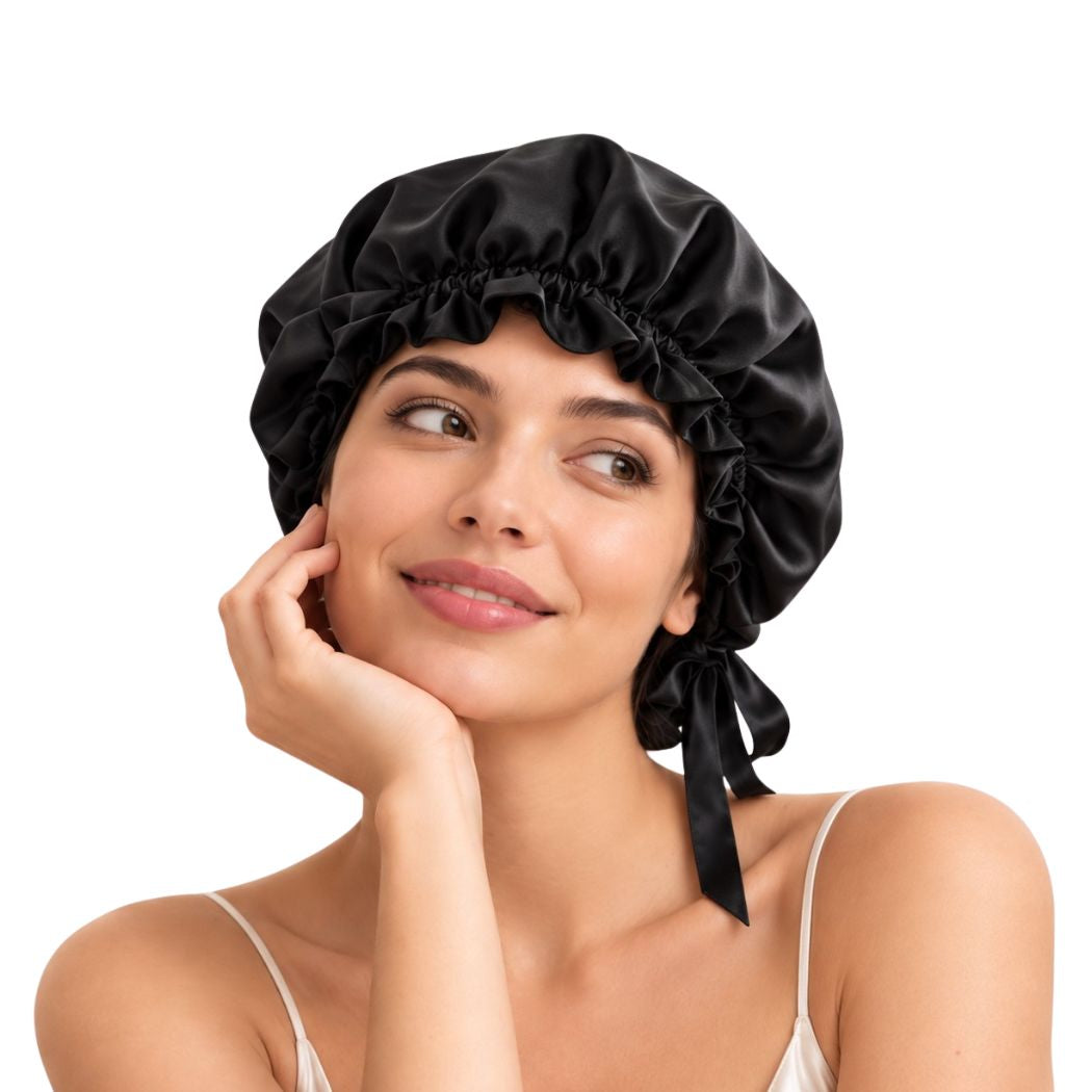 Turbante borde ajustable doble capa Seda