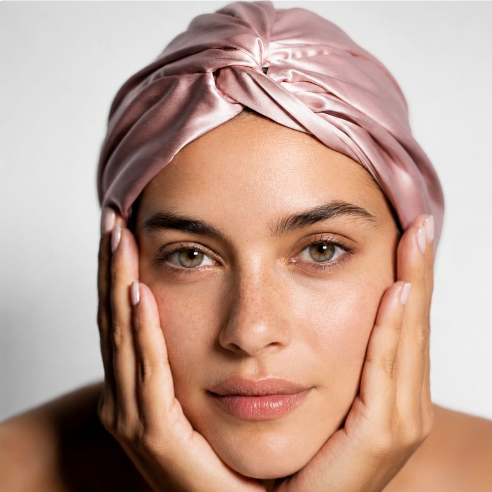Turbante borde elasticado doble capa Seda