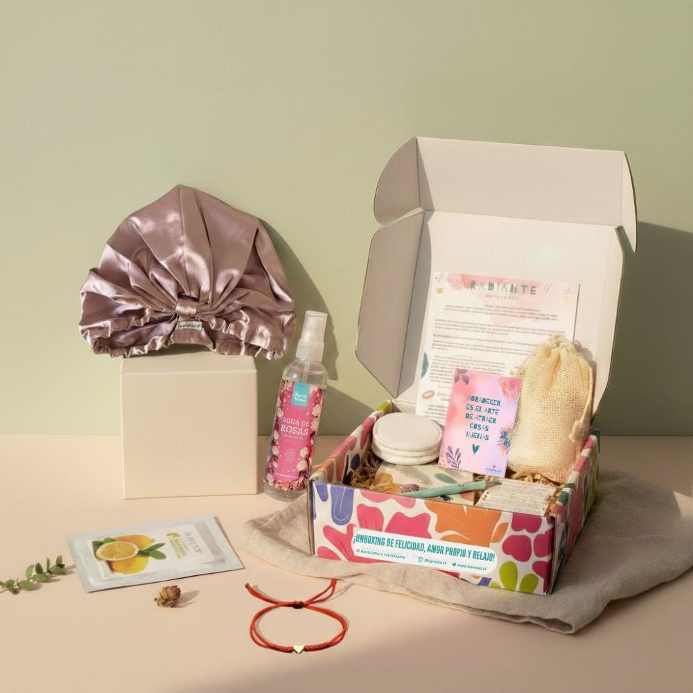 Caja Radiante con turbante seda mulberry (+ de $61.000 en productos)