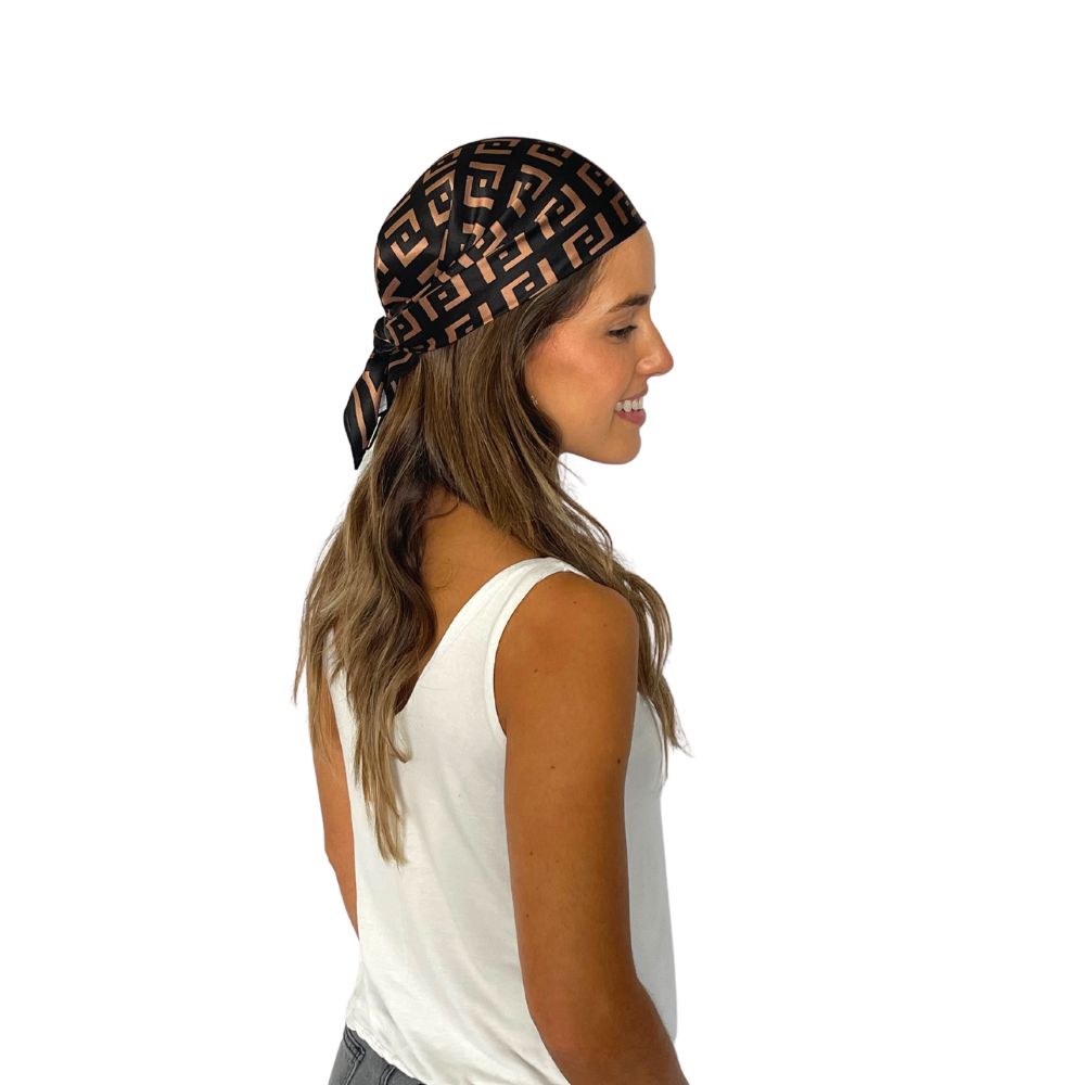 Pañuelo 100% Seda Mulberry certificada Square black