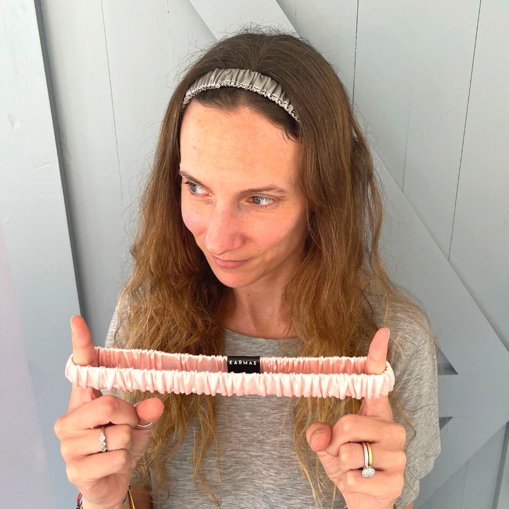 Cintillo delgado skincare de Seda Mulberry