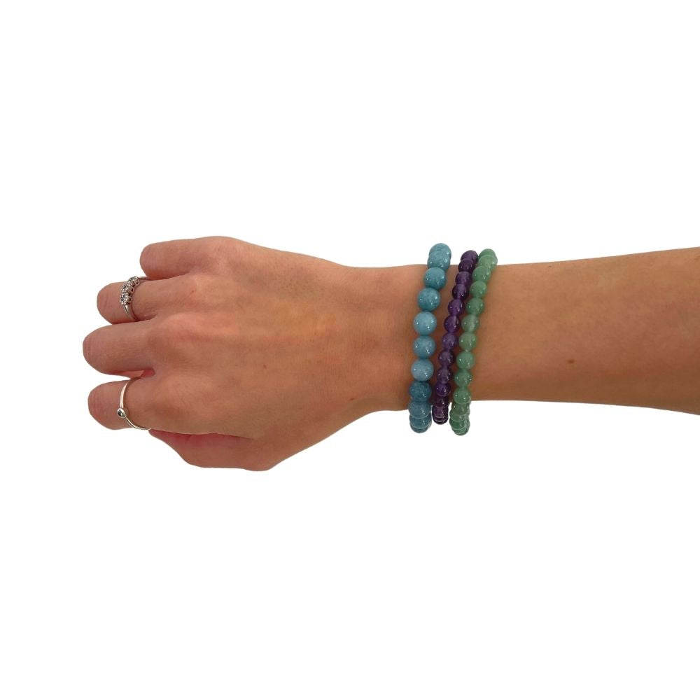 Pulsera Aguamarina piedra de la felicidad y calma