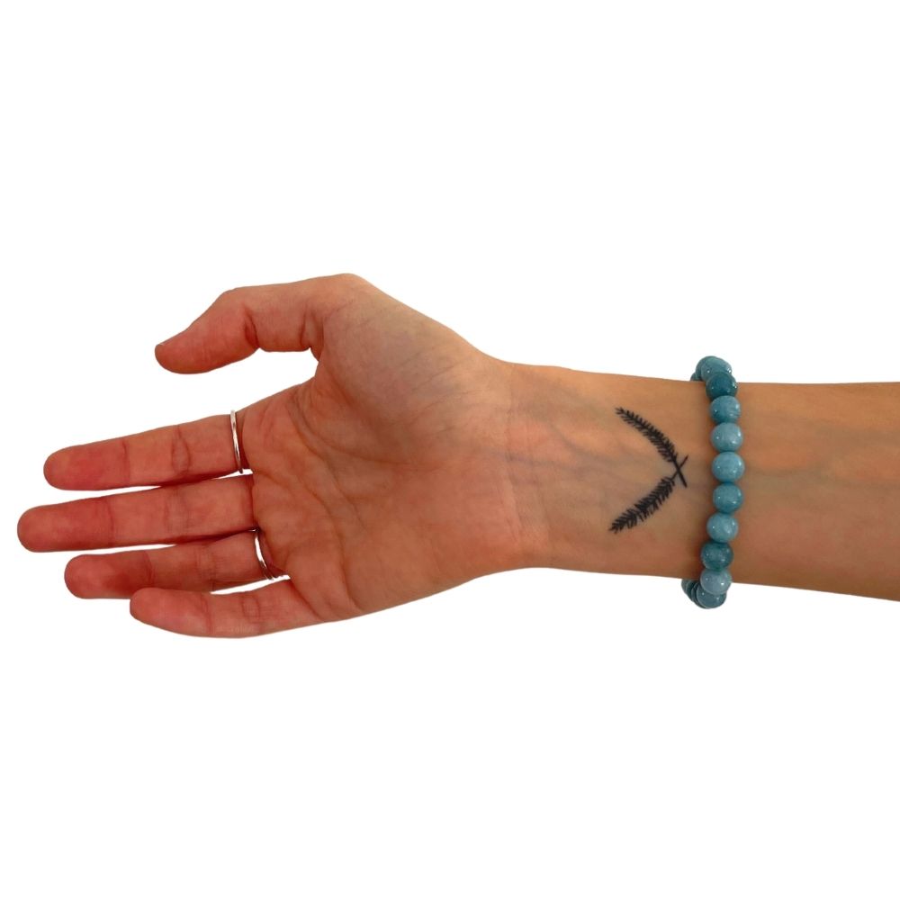 Pulsera Aguamarina piedra de la felicidad y calma