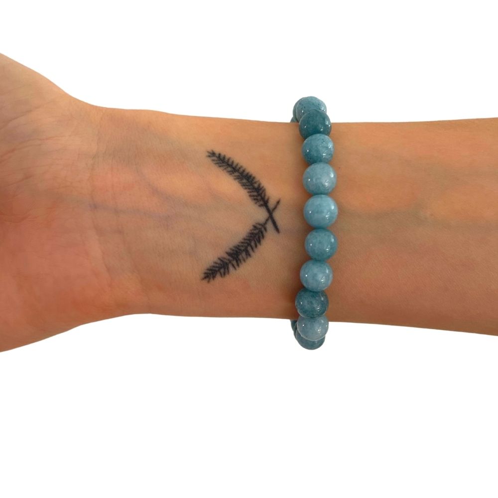 Pulsera Aguamarina piedra de la felicidad y calma