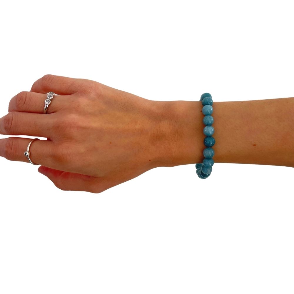 Pulsera Aguamarina piedra de la felicidad y calma