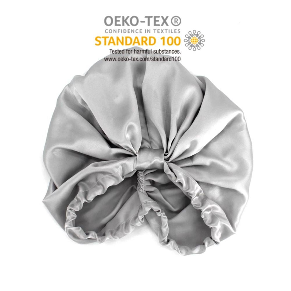 Turbante borde elasticado una capa Seda