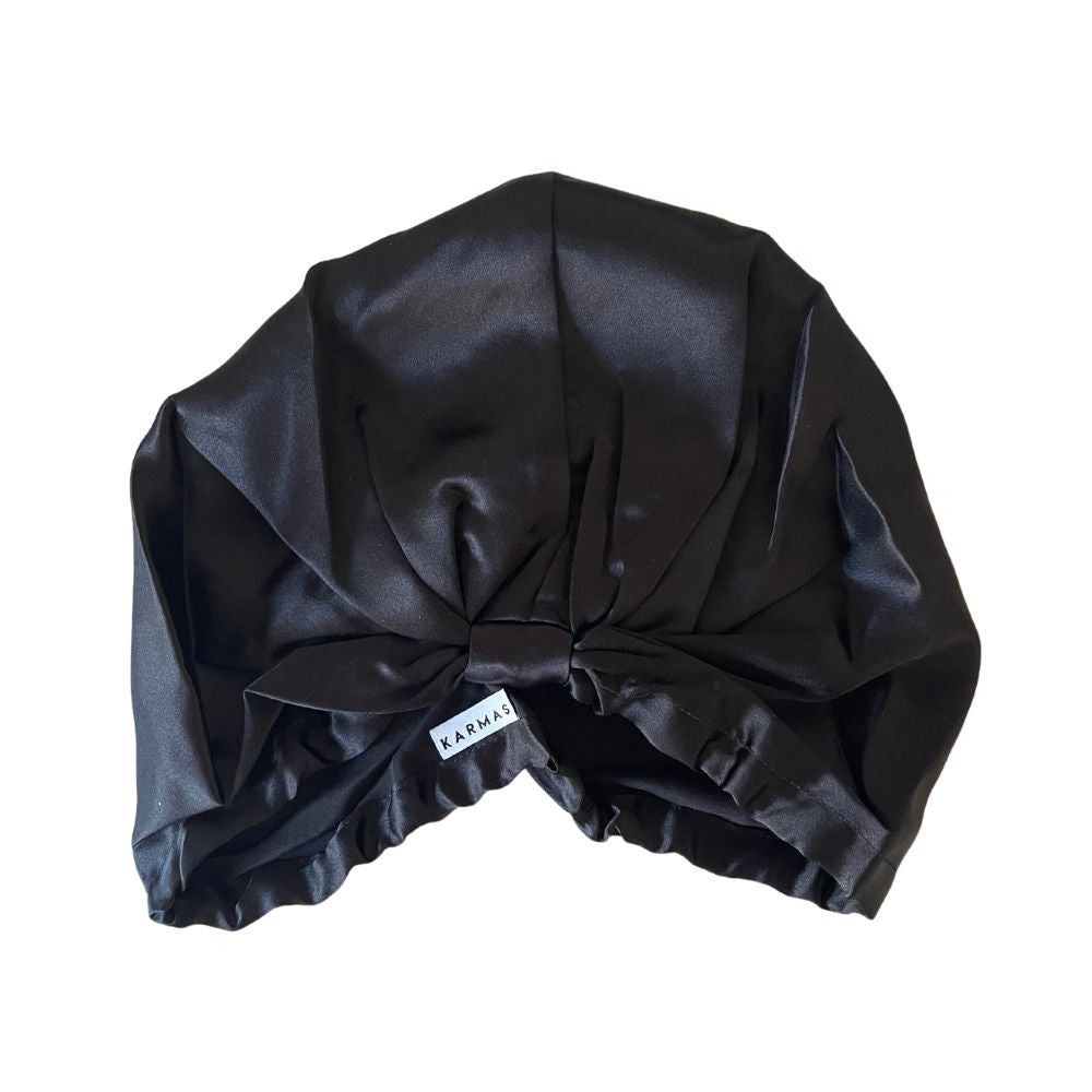 Turbante borde elasticado una capa Seda