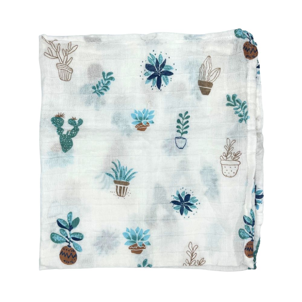 Manta Tuto de bambú y algodón orgánico bebe "Green garden"