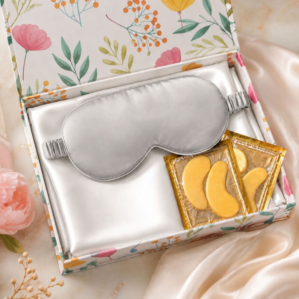 Caja Dulces Sueños en Seda | Funda, Antifaz y Parches