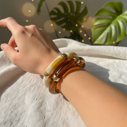 Pack dos Pulseras gruesas de Resina