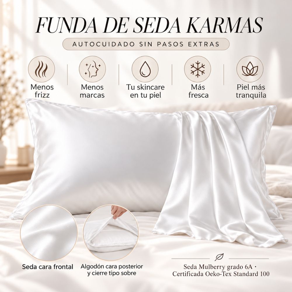 Funda de seda para almohada · cara frontal