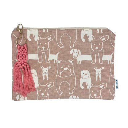 Neceser estuche Grande Dog Lover con llavero macramé