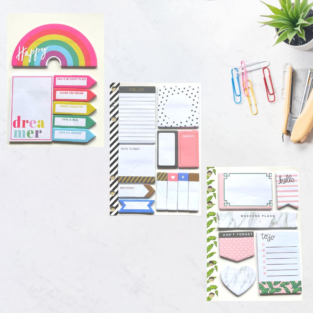 Set notas adhesivas post it