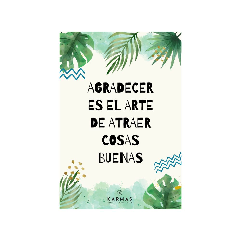 Postal con actividad al reverso "Desafío Gratitud" unisex