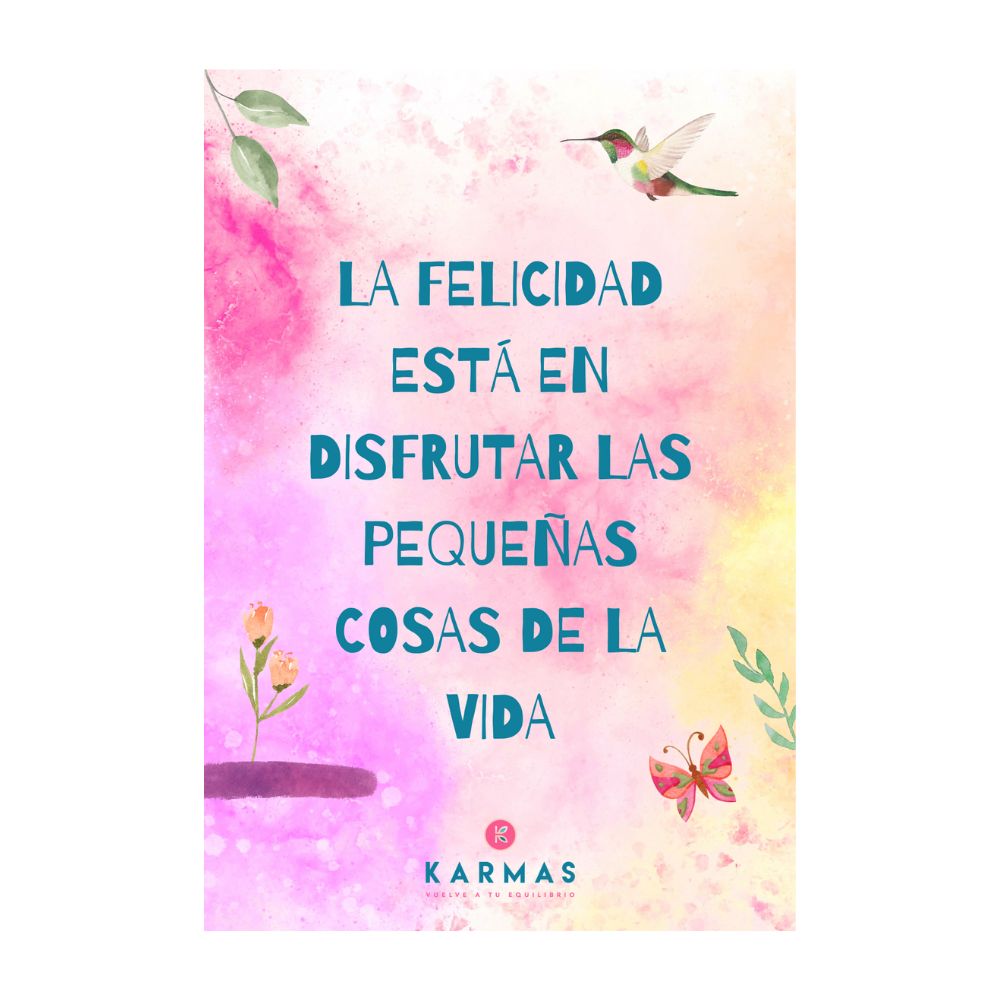 Postal con actividad al reverso "Construyendo días más felices"