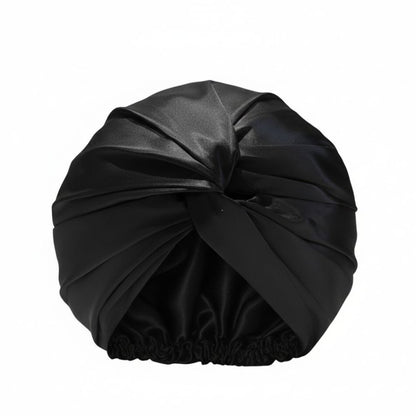 Turbante doble capa borde elasticado de Seda Mulberry