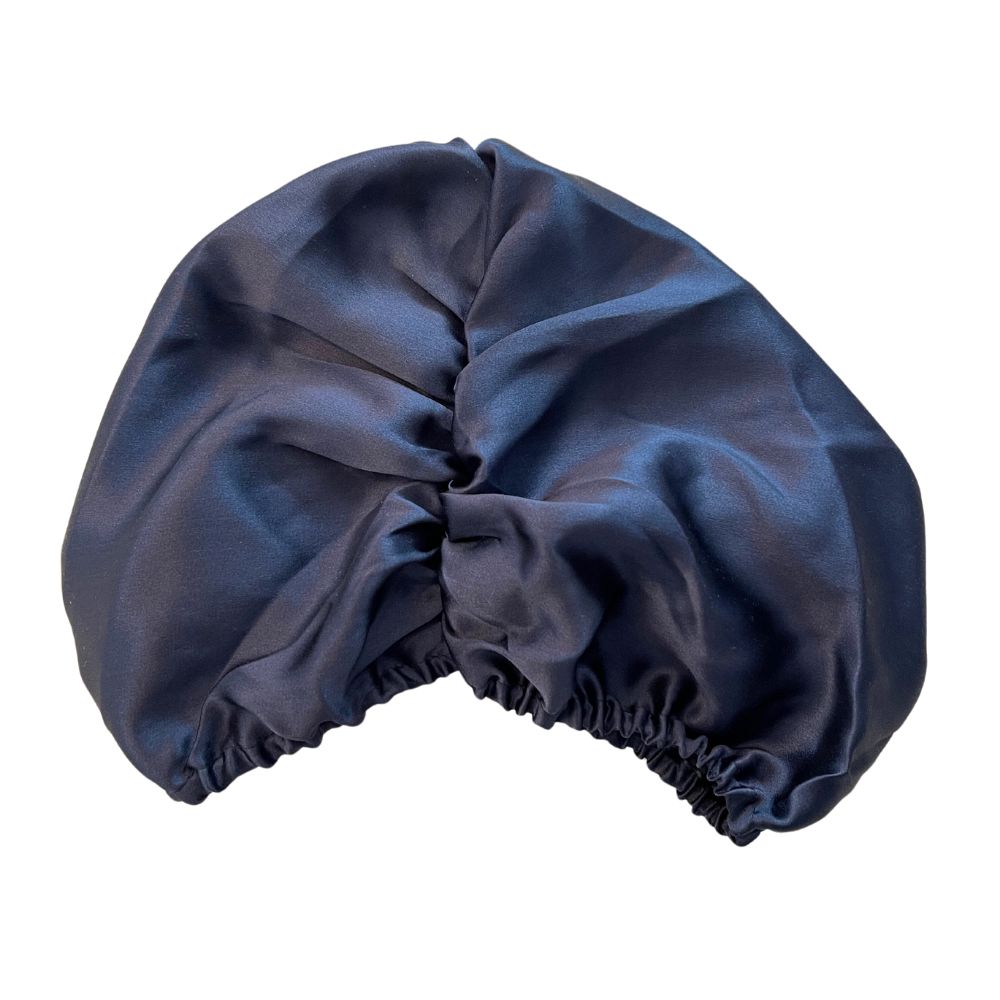 Turbante borde elasticado una capa Seda