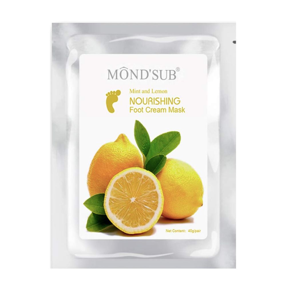 Mascarilla Hidratante para Pies de Limón y Menta